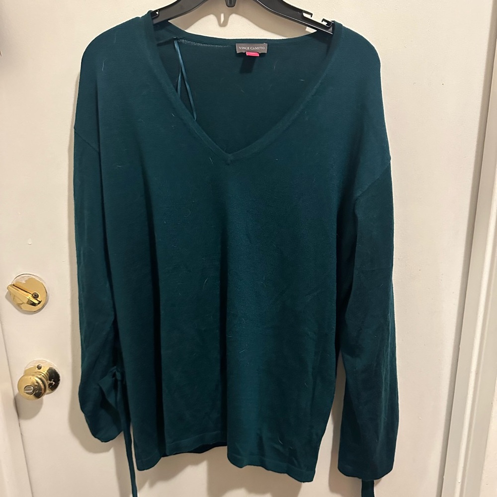 Vince Camuto lace up sleeve sweater